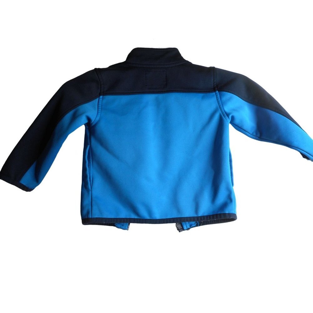 Osh Kosh Baby Size 2T Jacket zip front 2 tone blue Embroidered logo w/ pockets - Picture 4 of 4